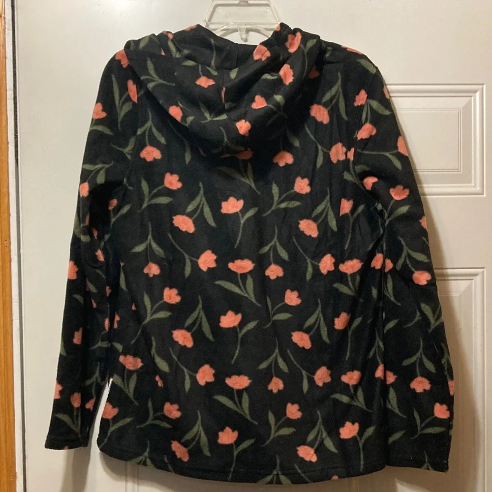 O'Neill Black Jacket‎ with Pink Floral Design S NWT